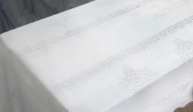 Tischdecke/Tafeltuch für Schabbat, weiß 