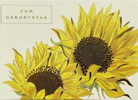 Grußkarte Geburtstag- Sonnenblume 
