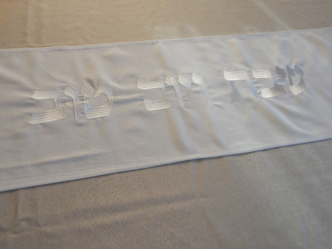 Tischdecke/Tafeltuch aus Leinen, weiß